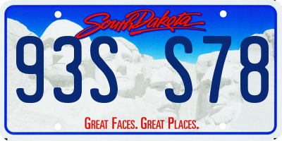 SD license plate 93SS78
