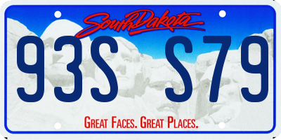 SD license plate 93SS79