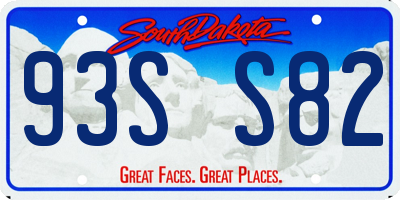 SD license plate 93SS82
