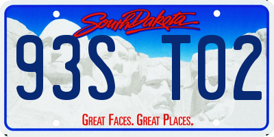 SD license plate 93ST02