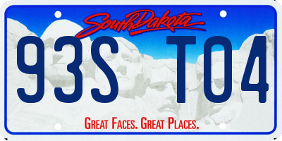 SD license plate 93ST04