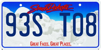 SD license plate 93ST08
