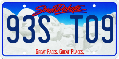SD license plate 93ST09