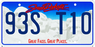 SD license plate 93ST10