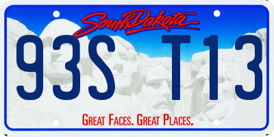 SD license plate 93ST13