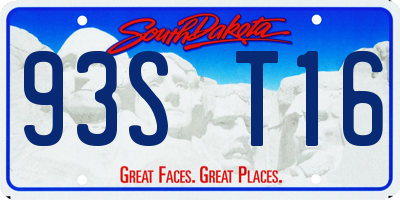 SD license plate 93ST16