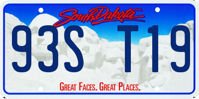 SD license plate 93ST19