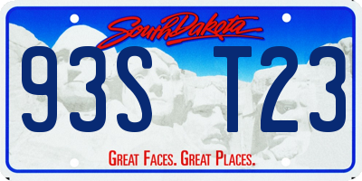 SD license plate 93ST23