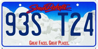 SD license plate 93ST24