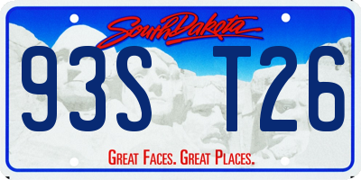 SD license plate 93ST26