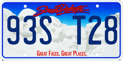 SD license plate 93ST28