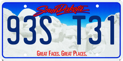 SD license plate 93ST31