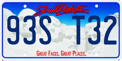 SD license plate 93ST32