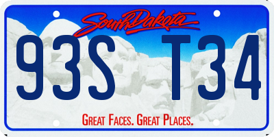SD license plate 93ST34