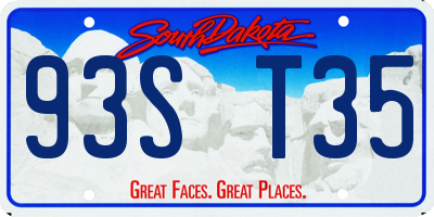 SD license plate 93ST35