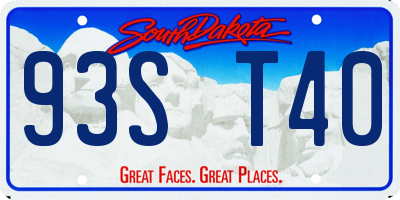 SD license plate 93ST40