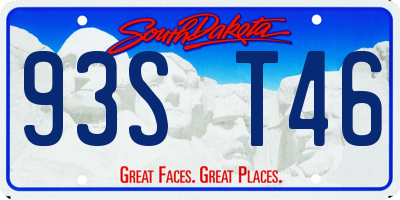 SD license plate 93ST46