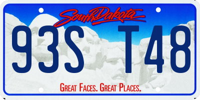 SD license plate 93ST48