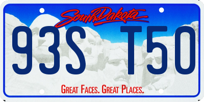 SD license plate 93ST50