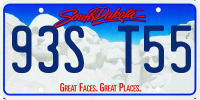 SD license plate 93ST55