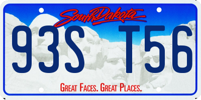 SD license plate 93ST56