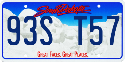 SD license plate 93ST57