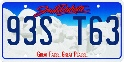 SD license plate 93ST63