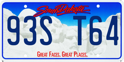 SD license plate 93ST64
