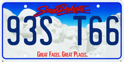 SD license plate 93ST66