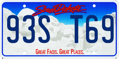 SD license plate 93ST69