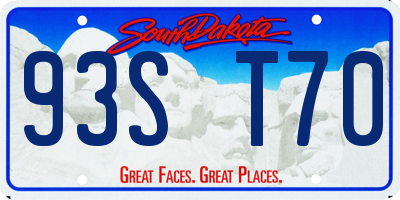 SD license plate 93ST70