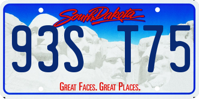 SD license plate 93ST75
