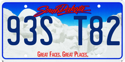 SD license plate 93ST82