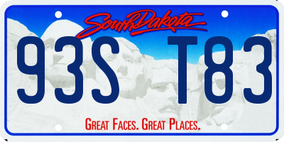 SD license plate 93ST83