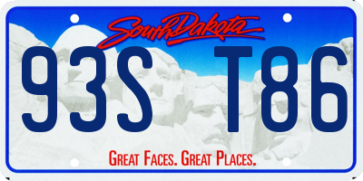 SD license plate 93ST86