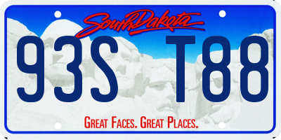 SD license plate 93ST88