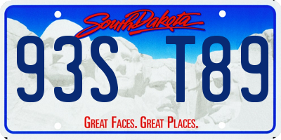SD license plate 93ST89
