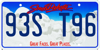 SD license plate 93ST96