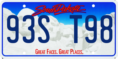 SD license plate 93ST98