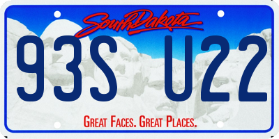 SD license plate 93SU22