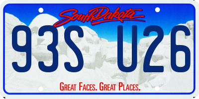 SD license plate 93SU26