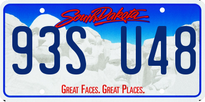 SD license plate 93SU48