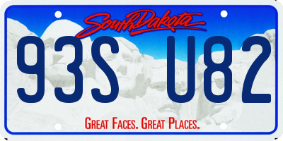 SD license plate 93SU82