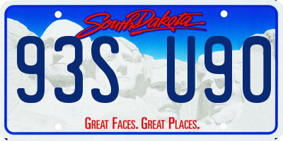 SD license plate 93SU90