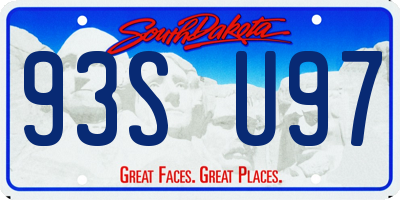 SD license plate 93SU97