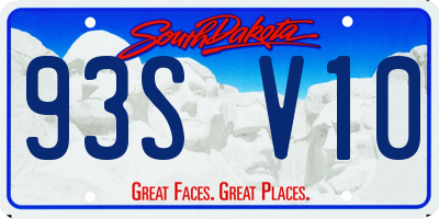 SD license plate 93SV10