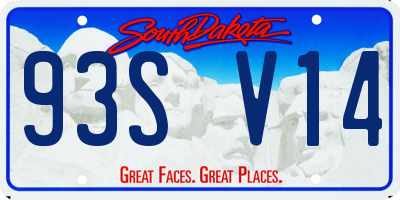 SD license plate 93SV14