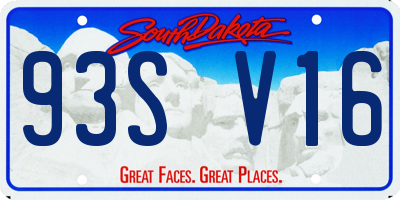 SD license plate 93SV16