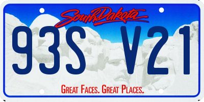 SD license plate 93SV21