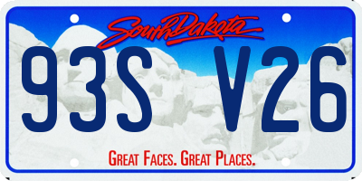 SD license plate 93SV26